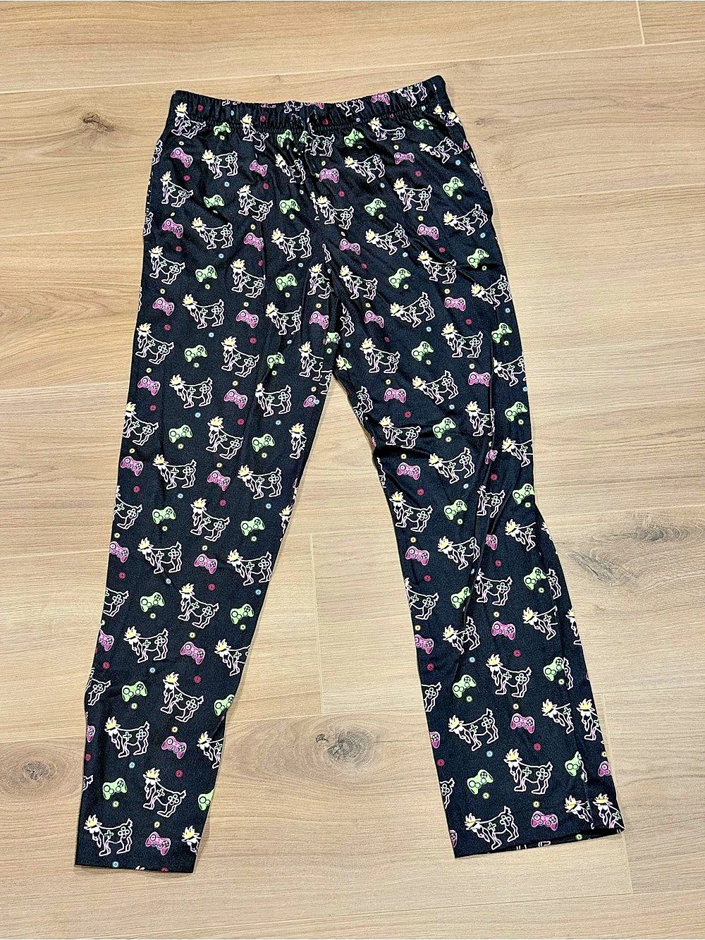 Goat USA Gamer Pajama Pants - Youth Large Black & Green